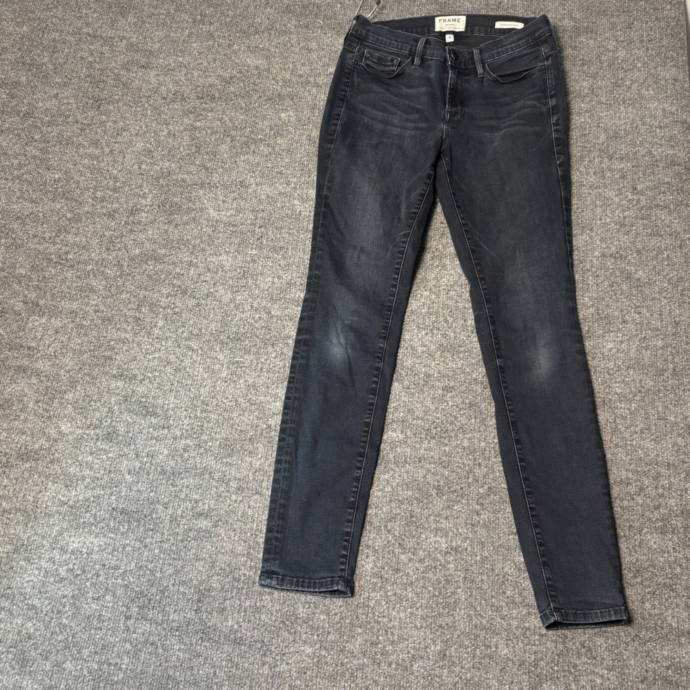 FRAME Jeans Womens 28 Black Le Skinny de Jeanne Manor Avenue Designer‎ Denim